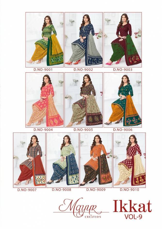 Mayur Ikkat 9 Cotton Printed Regular Wear Designer Dress Material Collection